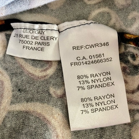 ♥️PARIS—‘Leo Guy’ VERY cool Knit Dress … Versace- Esq print — Soft & Stretchy ♥️ - Picture 11 of 15